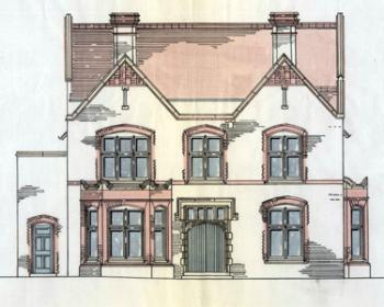 Proposed elevation of the new Saint Mary's Vicarage [X392/10/3]